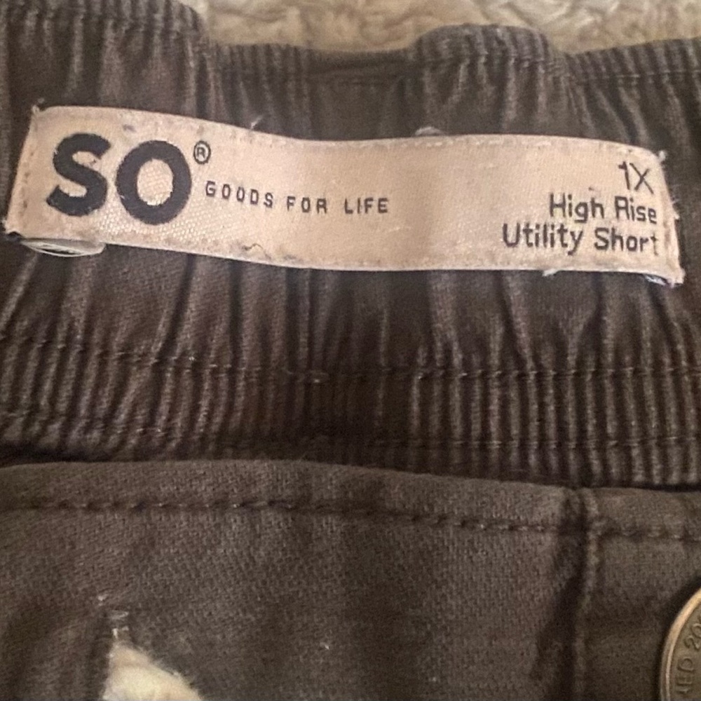 SO Goods for Life brown high rise shorts. Sz 1X, soft with pockets